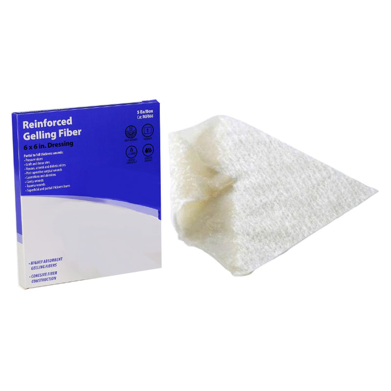 Cardinal Health Reinforced Gelling Fiber Dressing, 6" x 6"