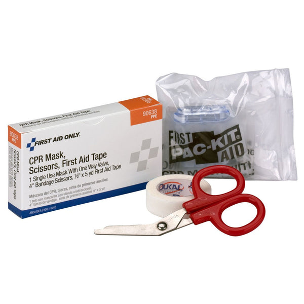 CPR Mask, Scissors, First Aid Tape