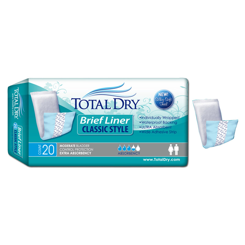 TotalDry Brief Liner, 4" x 13"