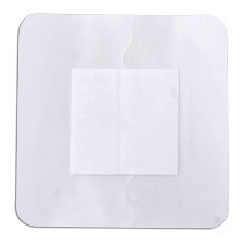 ReliaMed Sterile Composite Barrier Transparent Thin Film Dressing with a Non-Adherent Island Pad  4" x 4" with a 2" x 2" Pad