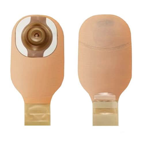 Premier CeraPlus 1-Piece Soft Convex Drainable Pouch With Viewing Option Pre-Sized 1-1/8" With Filter, Lock-N-Roll, Beige